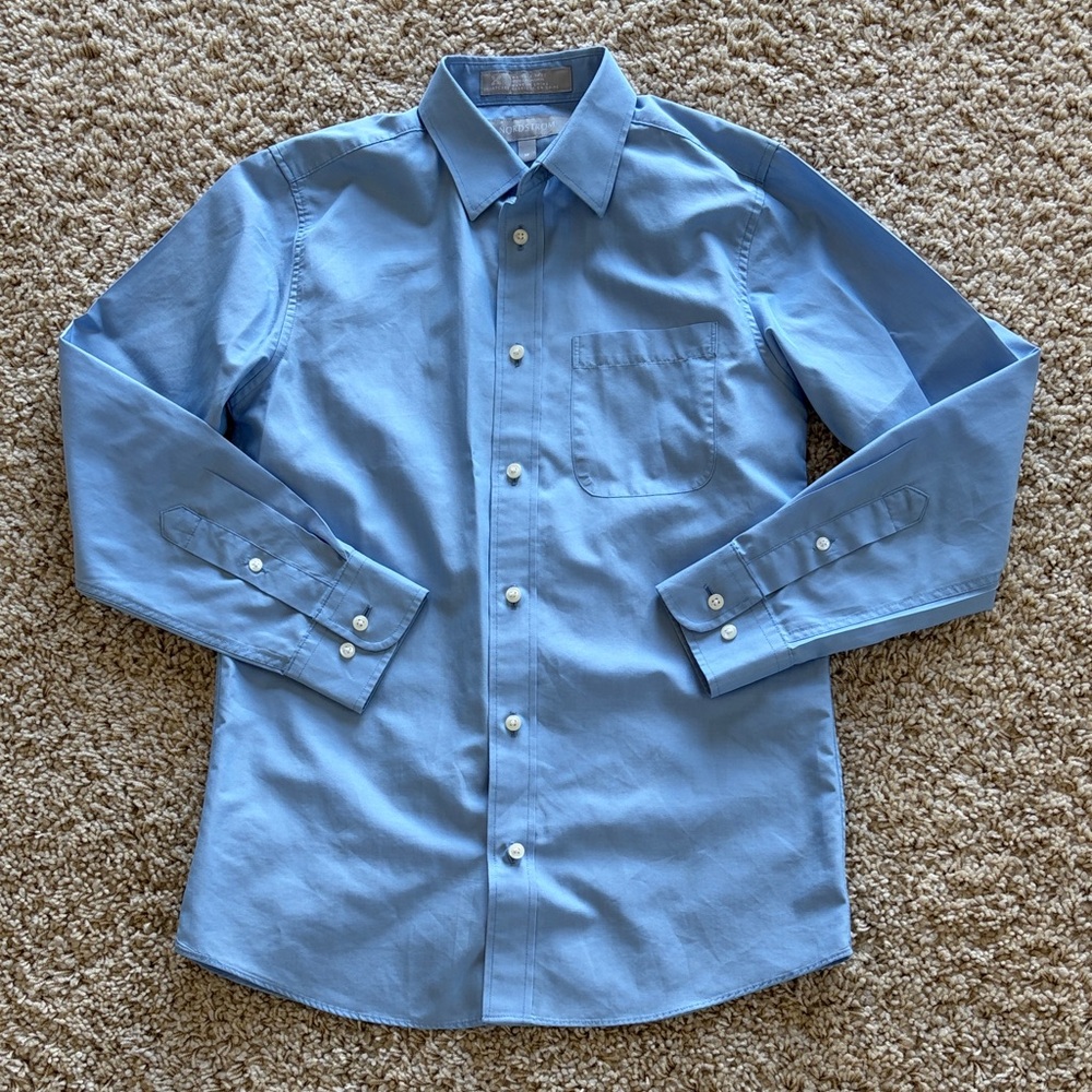 Nordstrom Light Blue Boys Dress Shirt - Classic Button-Up size 12